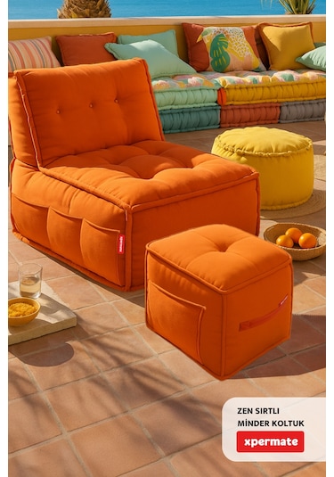 Xpermate Zen Sırtlı Minder İskandinav Tarzı Minder 80x60 Pembe