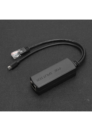 Lemestar Dc44-57v'den Dc5v 2.4a'ya Poe Ayırıcı, Ieee802.3af Uyumlu, 10/100 Mbps Veri Transferi, Micro Usb Çıkış, 100-150m Uzaklık Desteği