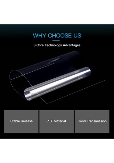 Teltree 5.5 İnç Lcd 3d Yazıcılar İçin Fep Filmi - 200x140mm Şeffaf, Yüksek Işık Geçirgenliği, Dayanıklı, Kolay Temizlenir - 1 Adet