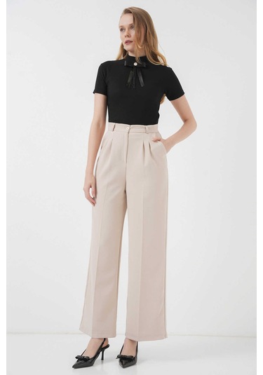 Gabria Bol Paça Cepli Pantolon Bej