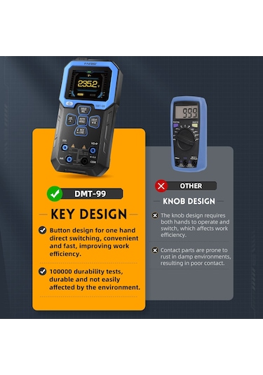 Fnirsi Dmt-99 Akıllı Renkli Ekranlı Dijital Multimetre