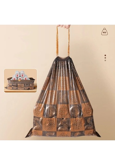 Zyzqstore 30 Adet Büzgülü Mutfak Çöp Torbaları, Sızdırmaz Atık Torbaları, Pratik Torba Seti