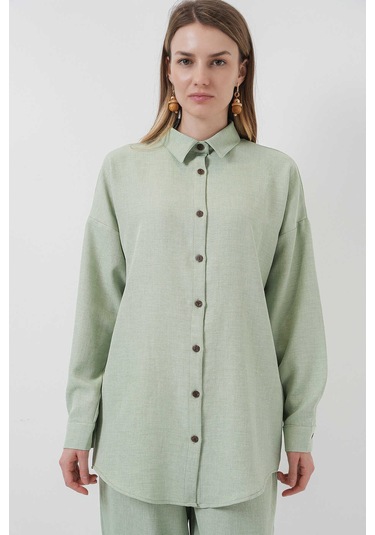 Gabria Keten Ön Düğmeli Takım Mint