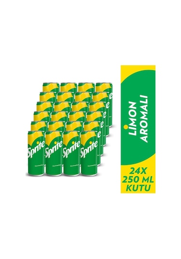 Sprite Limon Aromalı Gazoz Kutu 24 x 250 ML