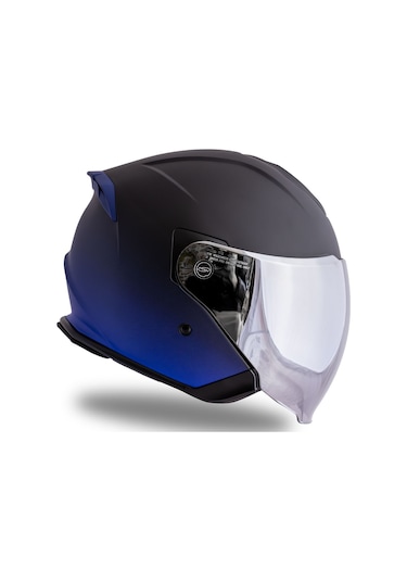 Palio 2.0 Deepsky Mat Siyah-navy Mavi Güneş Vizörlü Açık Kask C3 Siyah