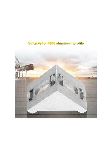 Samdoo 25 Adet 4040 Alüminyum Profil İçin L Şekilli Köşe Braketi, Dayanıklı Açısal Bağlayıcı Donanımı
