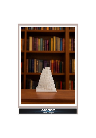 Monbc Babil Kulesi 3d Tasarım Dekoratif Biblo, Hediyelik Ve Ev Ofis İçin Şık Aksesuar
