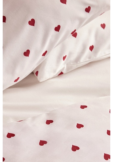 Sarah Anderson Amour Tek Kişilik Nevresim Takımı 160.22.08.0050 Beyaz - Kırmızı