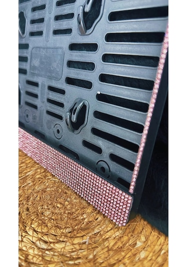 Taşlı Motorsiklet Plakalık Motor Plakalık Pembe Taşlı Yuki