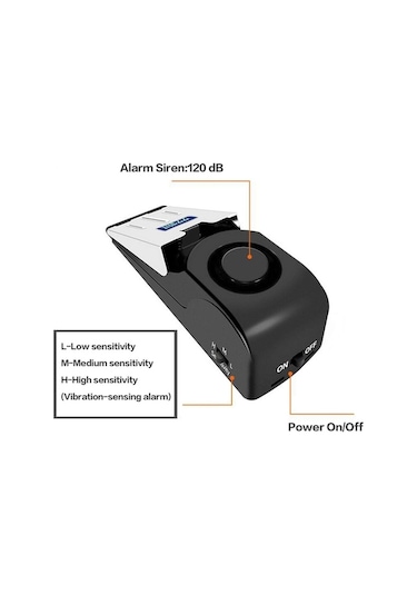 Supermarket1 3'lü Kapı Durdurucu Alarm - 120 Db Siren, Seyahat İçin Kullanışlı