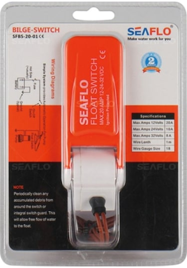 Sintine Pompası Şamandıra Şalteri, Ds Pompa Şamandırası 12-24 Volt 20 Amper