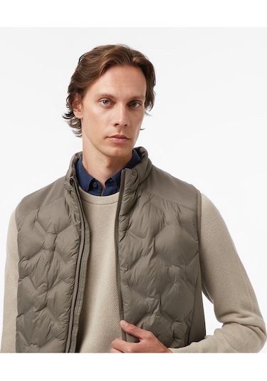 Nautica Erkek Kahverengi Regular Fit Yelek-11484 3bb-kahverengi