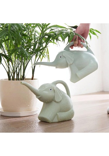 Qingmipy Yeşil 2 Litre Uzun Çıktılı Plastik Sulama Kavanozu - Ev Bitkileri, Saksı Bitkileri İçin Düşük Basınçlı Sulama Aleti