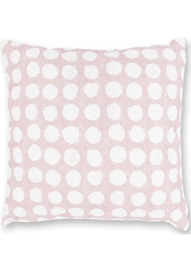 Mia Kırlent Yastık 45x45cm Yst0384 Pembe Beyaz Puantiyeli