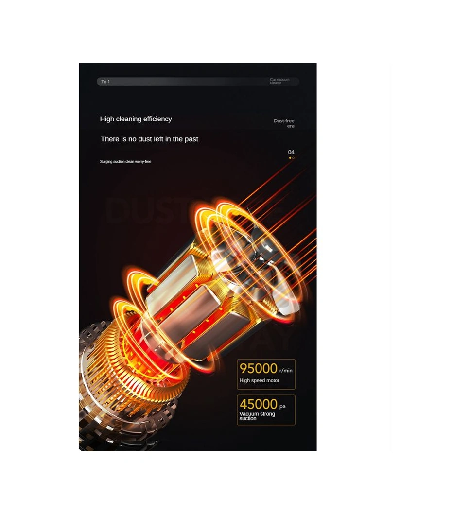 Crackedice Taşınabilir Araba Elektrikli Süpürgesi 11000pa Güçlü Emiş Araba Masaüstü-b