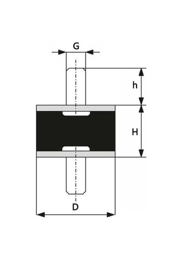 Darsenale A Tip Lastik Titreşim Takozu Pullu A2 Krom 15x15x8