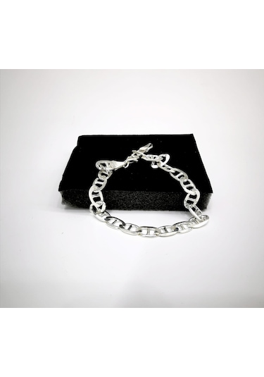 Omar Silver Erkek Barlı Gümüş Bileklik 6,6 Mm