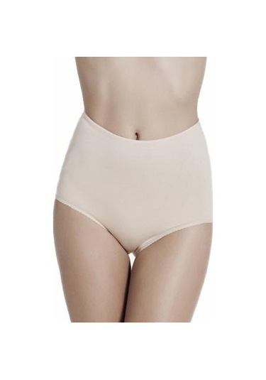 6 Adet Çift Kaplan Bayan Elastan Yüksek Bel Külot 665 Ten