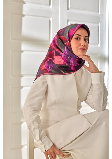 Silk Home Twill İpek Eşarp 11480-87 Koyu Mor, Pembe, Pudra, Kırmızı, Mor, Yeşil