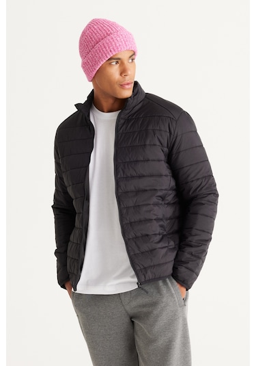 Ac&Co / Altınyıldız Classics Standart Fit Normal Kesim Dik Yaka Erkek Mont Siyah