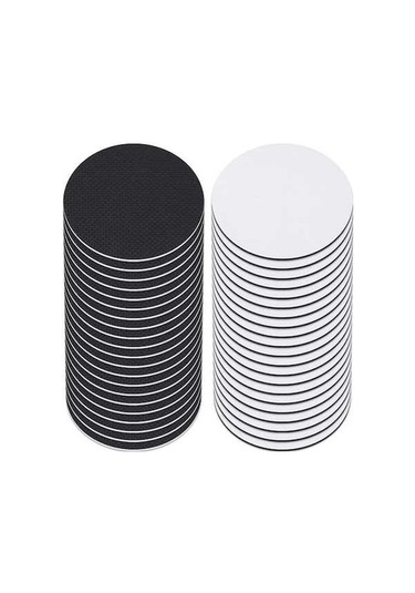 Ulzyvf Yuvarlak Sublimasyon Sublimasyon Siyah Boş Boş Beyaz Bardak Bardak Altlığı Altlığı Adet 42 - Mm Beyaz - Siyah