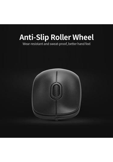 Youmex Logitech M90 Kablolu Mouse - Ergonomik Simetrik Tasarım, 1000 Dpı Optik Takip, Ev Ofis Pc Dizüstü Uyumlu Siyah