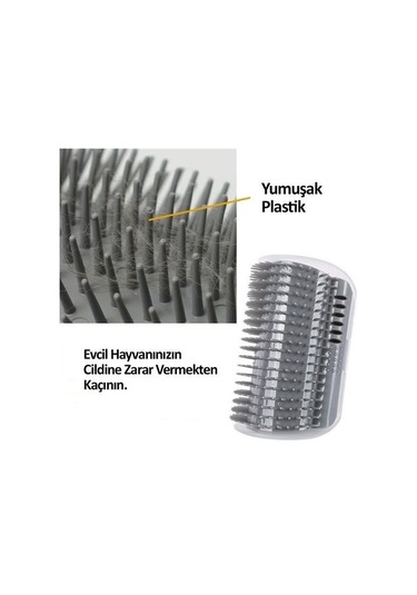 Buffer Pratik Kedi Tüyü Kaşıma Ve Tarama Aparatı Duvara Monte Kaşıma Aleti Çok Renkli