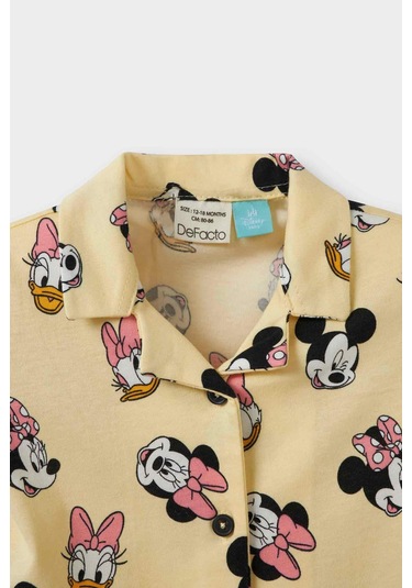 DeFacto Kız Bebek Disney Mickey & Minnie Pijama Takımı Kısa Kollu Penye Esnek Belli Şort E4652A525HSYL498