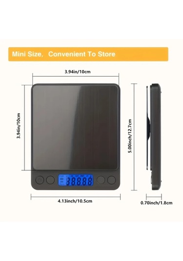 Dashanshop Taşınabilir Dijital Mutfak Terazisi - 0.0oz Hassas Ölçüm, Pişirme Diyet Ve Tartı, Gümüş Gümüşi