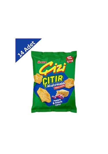 Ülker Çizi Çıtır Peynir Ve Soğanlı Kraker 50 Gr X 14 Adet