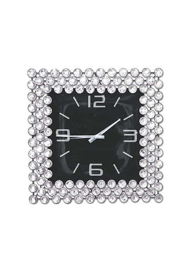 En Zengin Dekoratif Rustik Çok Taşlı Çerçeveli Duvar Saati Çok Renkli