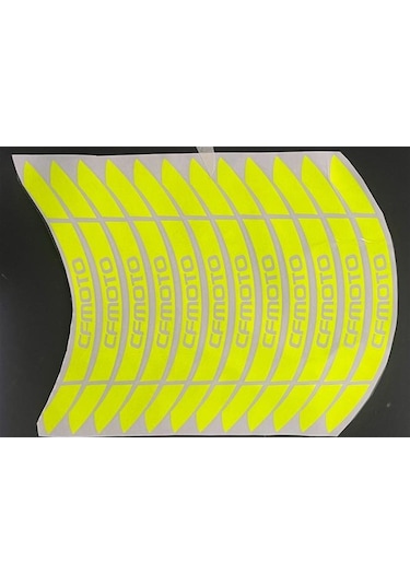Cf Moto Nk 250 Jant Sticker Etiket Modeli Neon Sarı
