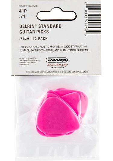 Jim Dunlop 41p.71 Delrin 12 Adet Gitar Penası 0.71mm
