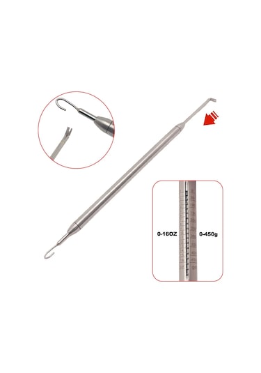 Otoklavlanabilir Diş Ortodonti Dinamometre Stres Gerginlik Ölçer Elastik Bantlar Parantez Oral Kuvvet Ölçer Ölçüm Aracı