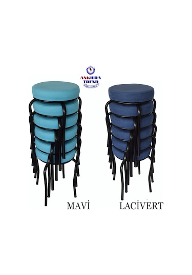 Tabure(Siyah Ayaklı) (6 Adet) - Mutfak Balkon Tabur...