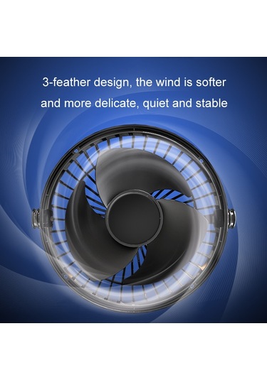 F623u 12v/24v Araç Elektrikli Salınımlı Kafa Dönebilen Çift Kafalı Fan Deluxe