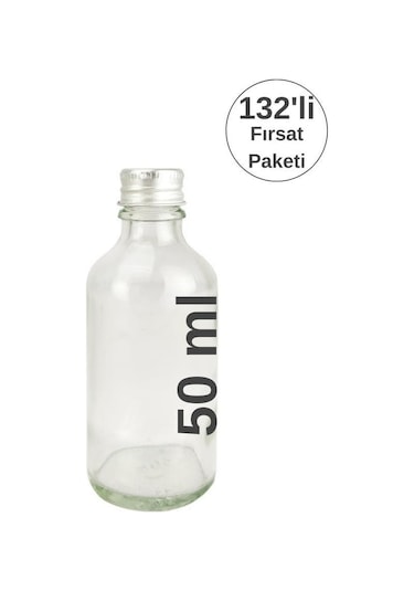 Digithome 132 Li 50 Ml Gümüş Kapaklı Söz Nişan Hediyelik Kolonya Koku Süs Cam Şişesi C1-1-149