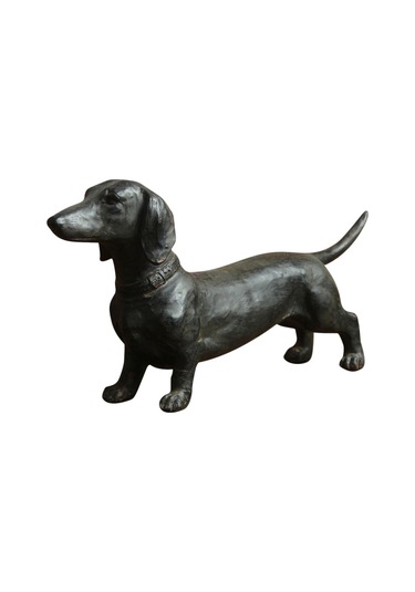 Homyl Reçine Köpek Heykeli Masaüstü Heykel Dekor Modern Ev 18 5 11cm
