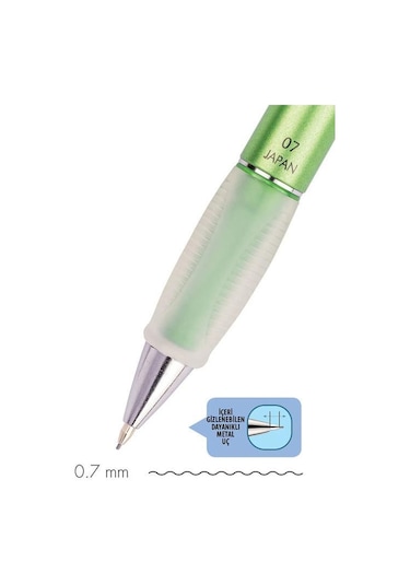Serve Deep Mekanik Uçlu Kalem 0.7 Mm Metalik Fıstık Yeşil
