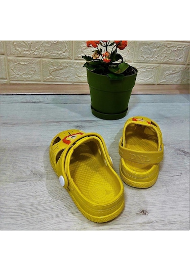 Da-ye 1001 P Sarı Önü Kapalı Yumuşacık Kaydırmaz Sandalet & Terlik 001
