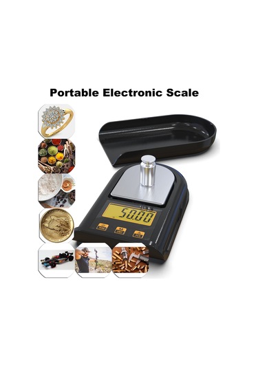 Symbee "0.01g Hassas Mutfak Terazisi - Taşınabilir Cep Terazisi, 500g Kapasiteli, 6 Ölçü Birimi" Siyah