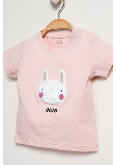 Baby Fou Kız Bebek Şortlu 2'li Takım Pembe