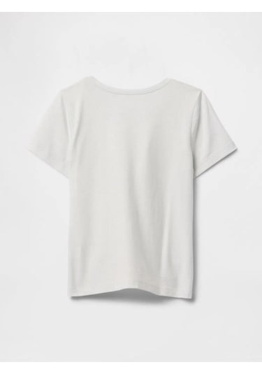 Kız Bebek Gap Logo Grafikli T-shirt Gri-5999 Gri
