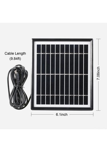 Reedark Güneş Enerjili Dış Mekan Güvenlik Kamerası Şarj Paneli - 5.5v 4w, 3m Kablolu, 360 Ayarlanabilir, Su Geçirmez Kamera Hariç