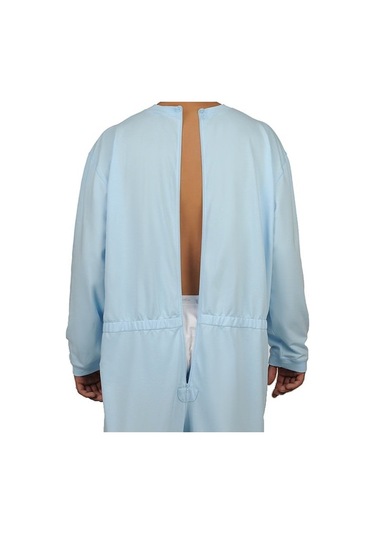 Caretex EH30E Sırt-Bacak Fermuarlı Alzheimer Erkek Hasta Tulumu M