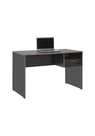 Concept Kilitli Çekmeceli Çalışma Masası-antrasit-kontra 120x75x60 Cm Gxyxd