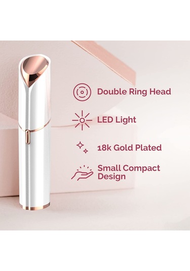 Kosona Kadınlar İçin 18 Ayar Altın Kaplama Işıklı Tüy Kaldırıcı, Paris Mavisi, 2 Değiştirme Bıçağı, Gürültüsüz, Dermatolog Onaylı, Gündelik Kullanıma Uygun Çok Renkli