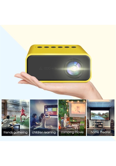 Springsun Film Projektörü Yt500 324x240p Mini Projektör Ev Taşınabilir Projektör Mini Akıllı Projektör