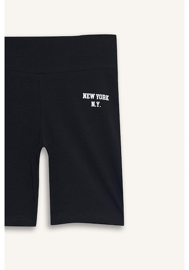 Defacto Kız Çocuk Baskılı Biker Tayt B0843a825hsbk81 SiYAH