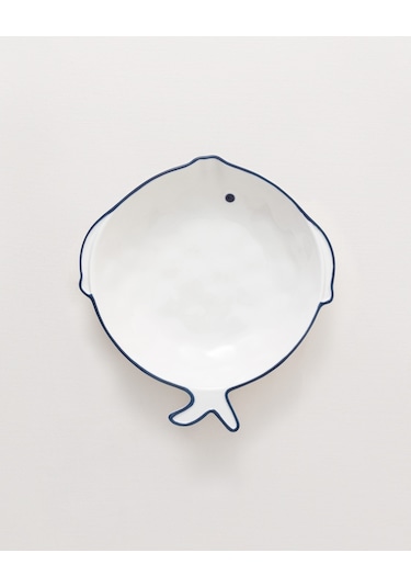 Madame Coco Marine 24 Cm Çukur Tabak Td - Marıne - 02 Çukur Tabak-mavi/beyaz